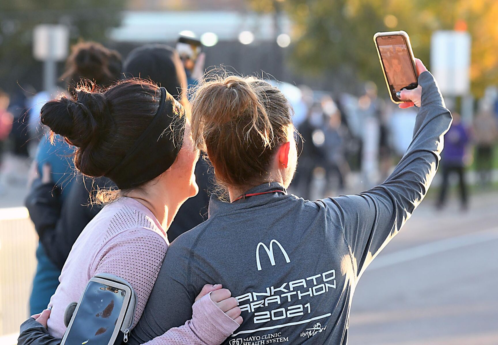 Mankato Marathon selfie start